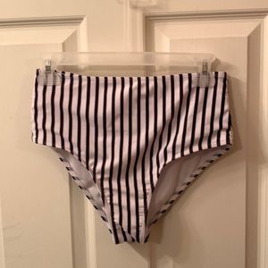 Small SHEIN Navy & White Bikini Bottom